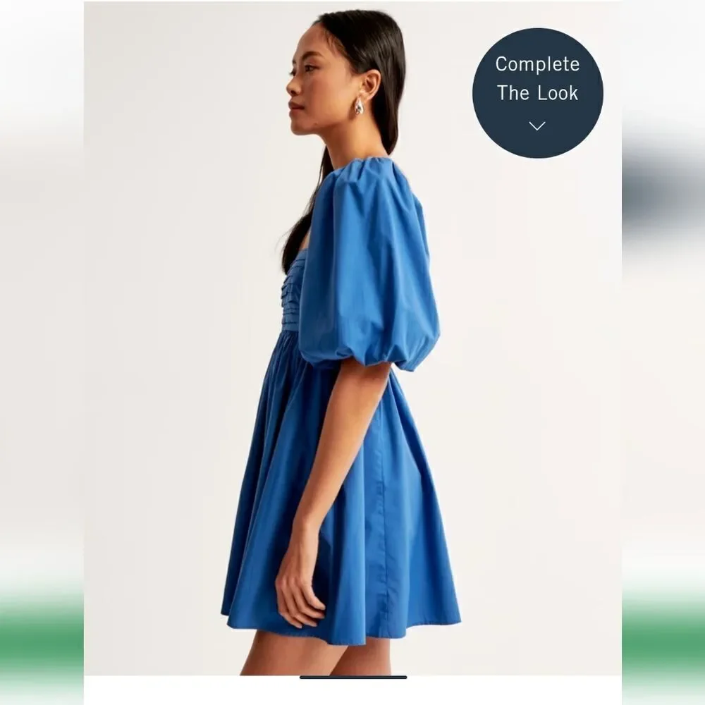 Abercrombie and fitch puff sleeve dress cotyon side pockets excellent condition - Picture 9 of 15